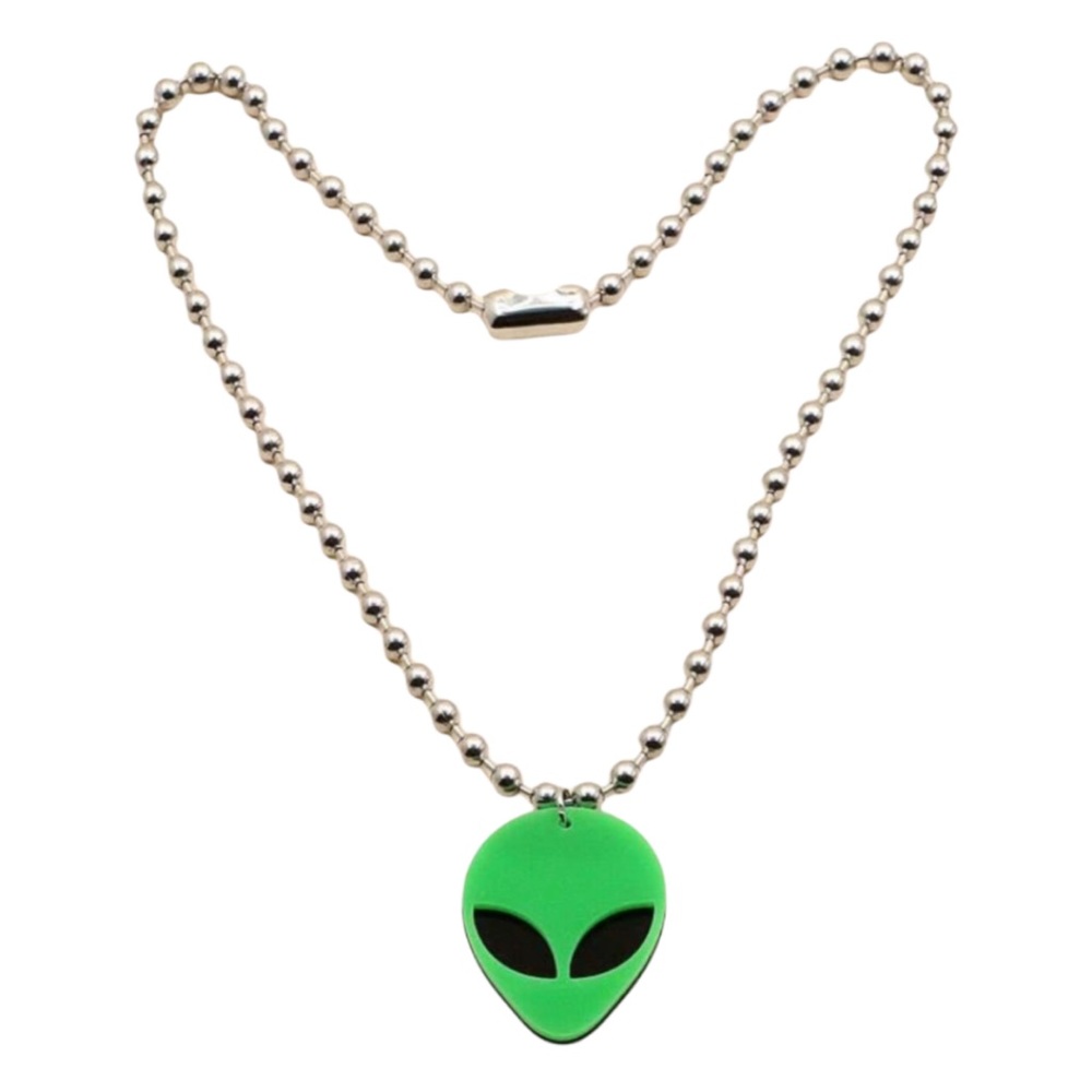 Unisex Neon Alien Necklace